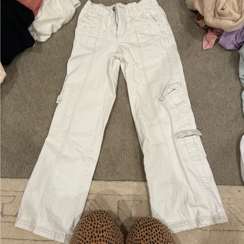 White Cargo Pants